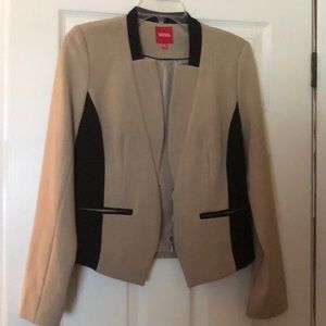 Khaki (tan) and black womens blazer size M